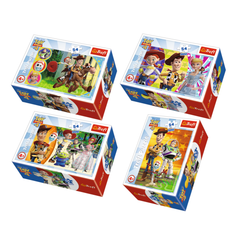 Combo 4 tranh ghép hình mini 54 mảnh Trefl 54165 Toys Story Thế giới đồ chơi