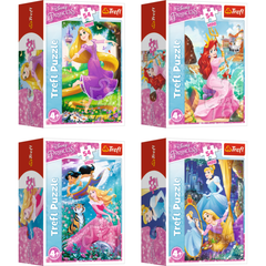 Combo 4 tranh ghép hình mini 54 mảnh Trefl 54175 Công chúa Disney Princess 2020