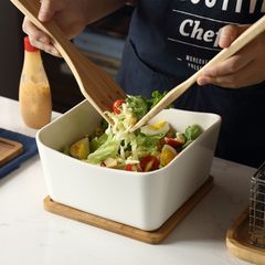 Bát trộn salad hình tim và hình vuông