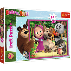 Tranh ghép hình 24 Mảnh Maxi XXL Trefl 14301 - Masha and the Bear Em bé và Chú gấu xiếc