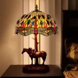 Đèn bàn kiểu dáng Tiffany Horse and Dragon Fly chuồn chuồn ngựa DECOR cao cấp