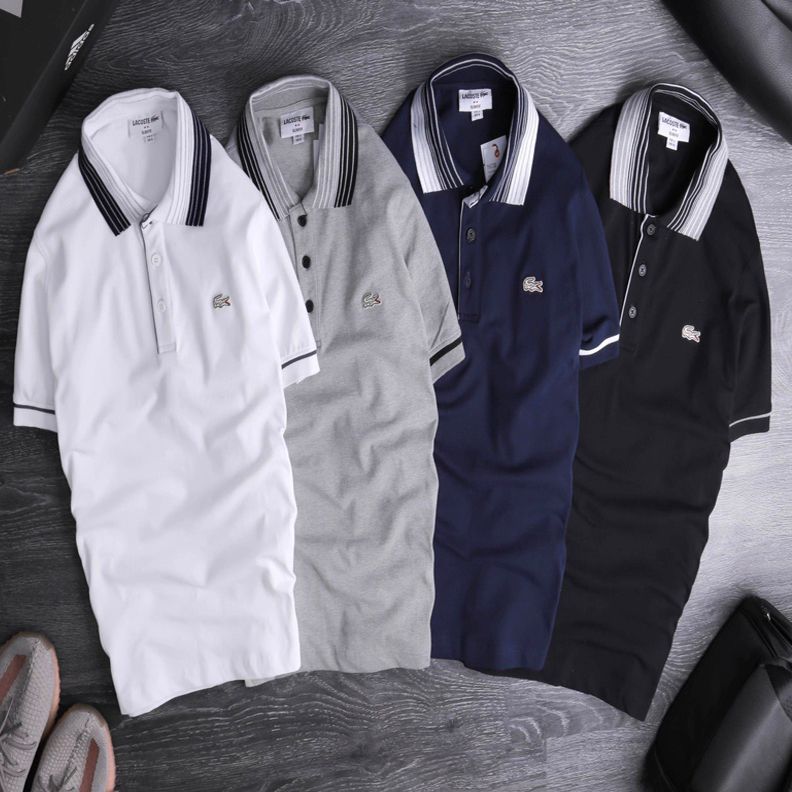 Áo có cổ nam Lacoste sọc cổ