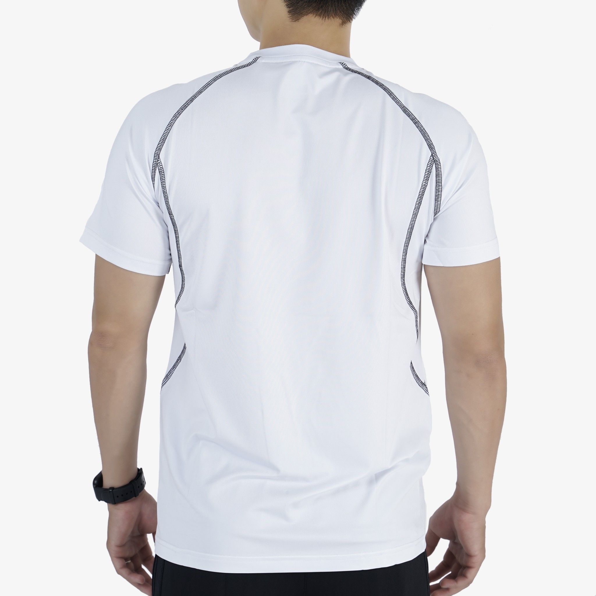 Áo nam Eagle body phối gân nổi - Viền Đen
