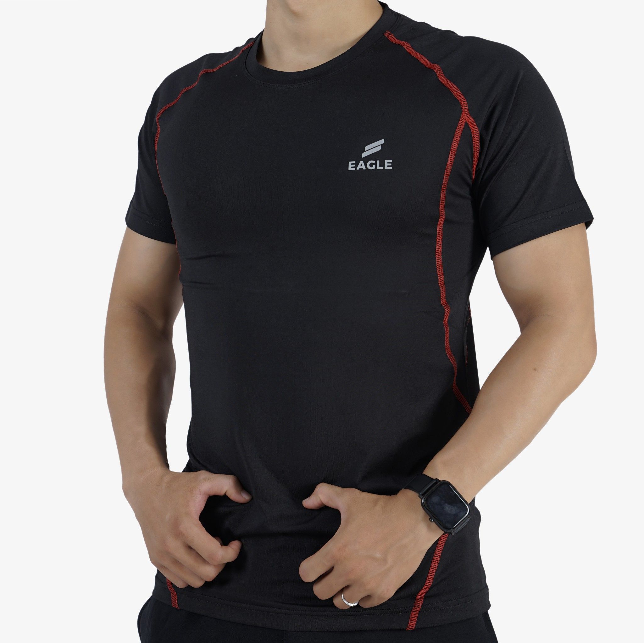 Áo nam Eagle body phối gân nổi