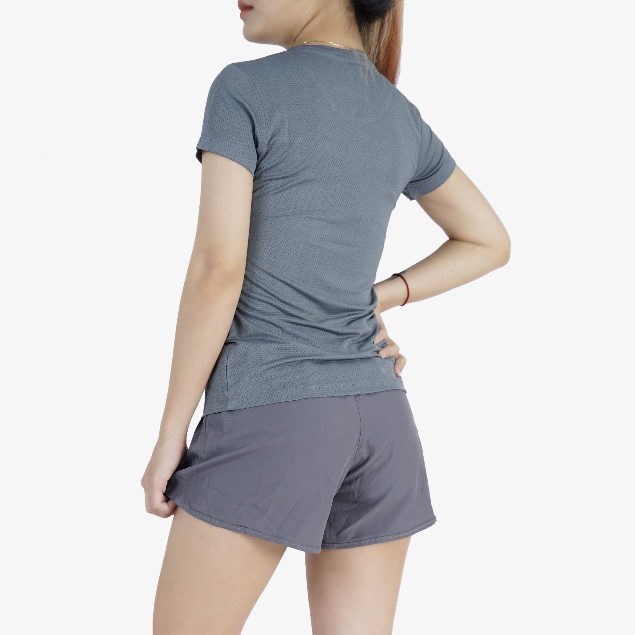 Áo nữ Eagle lưới kim - Xám