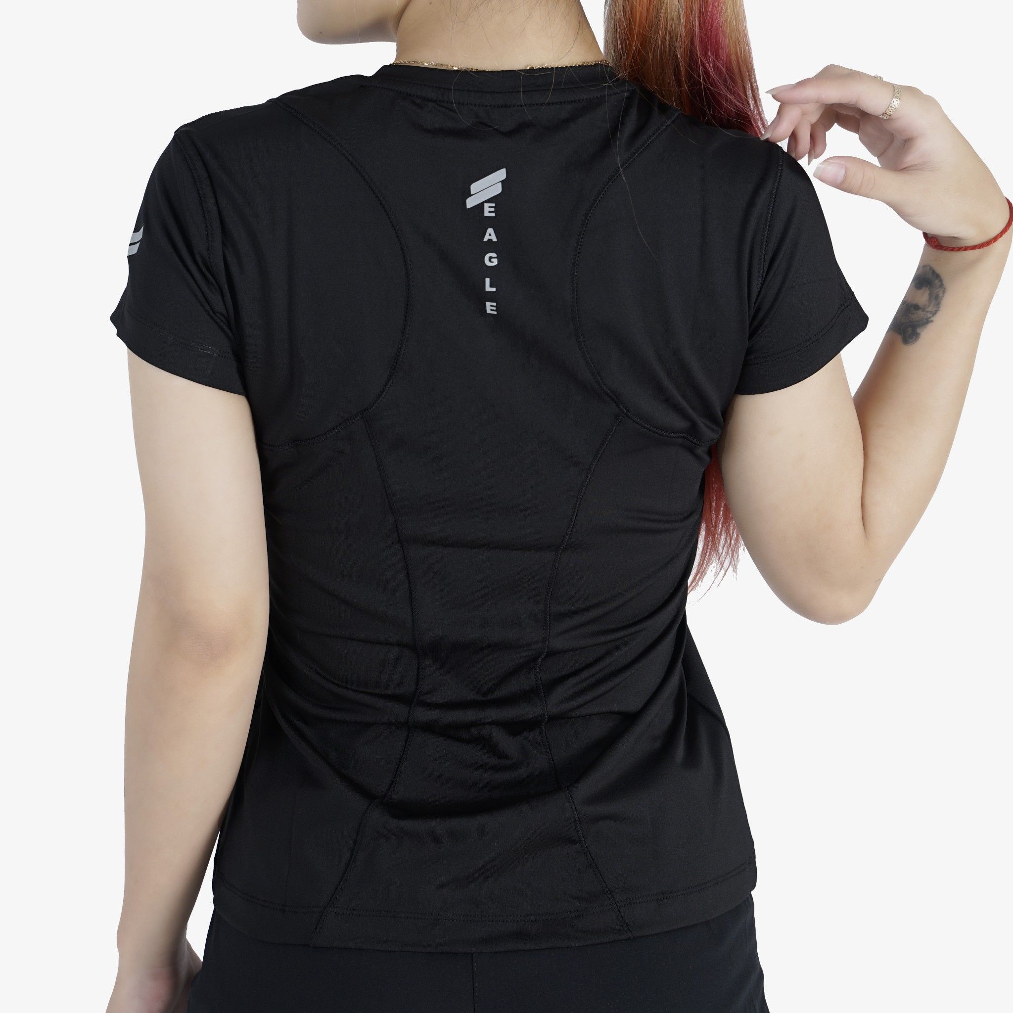 Áo nữ cổ tim Eagle basic - Đen