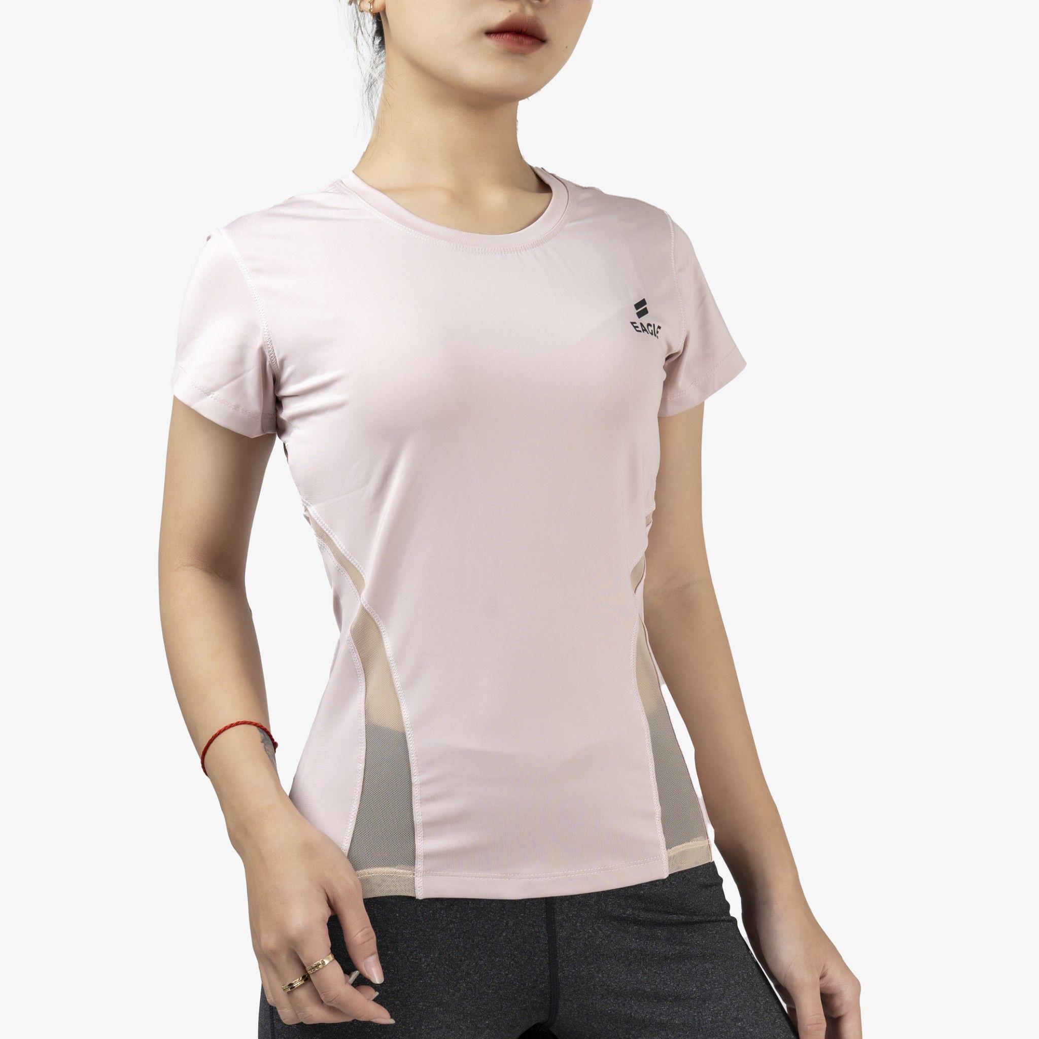 Áo nữ Eagle Training in lưng phối lưới eo - Da
