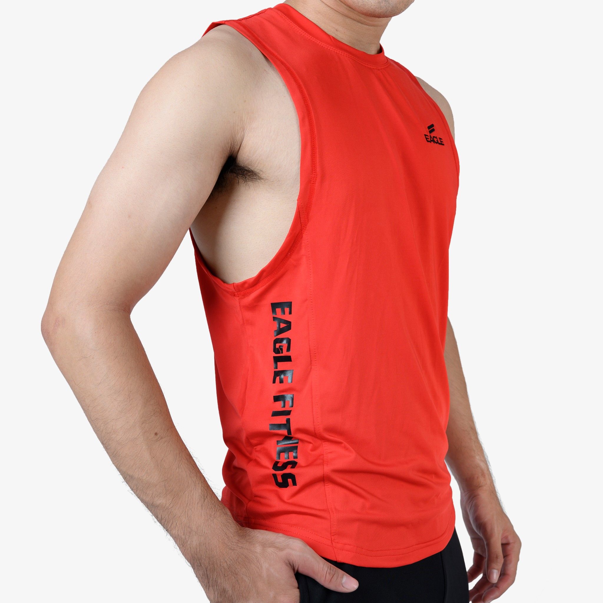 Áo tanktop nam Eagle Fitness lai bầu - Đỏ