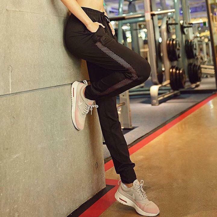 Quần dài jogger lưới nữ