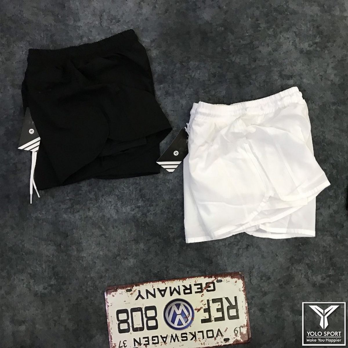 Quần đùi dù nữ adidas trơn