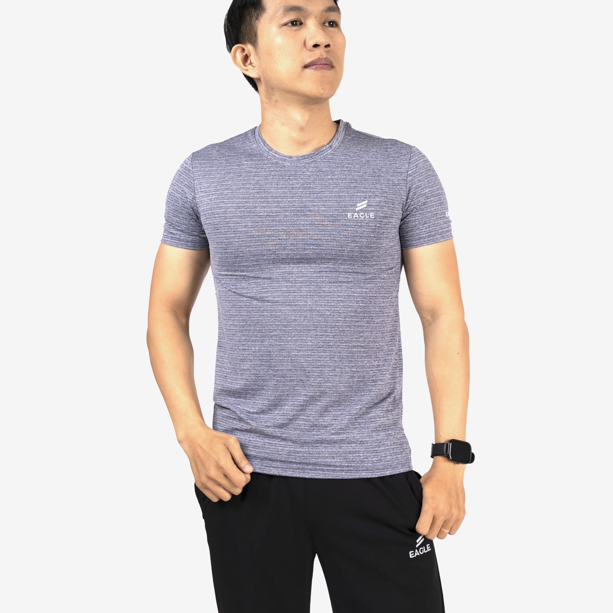 Áo nam Eagle Multi Strips - Tím