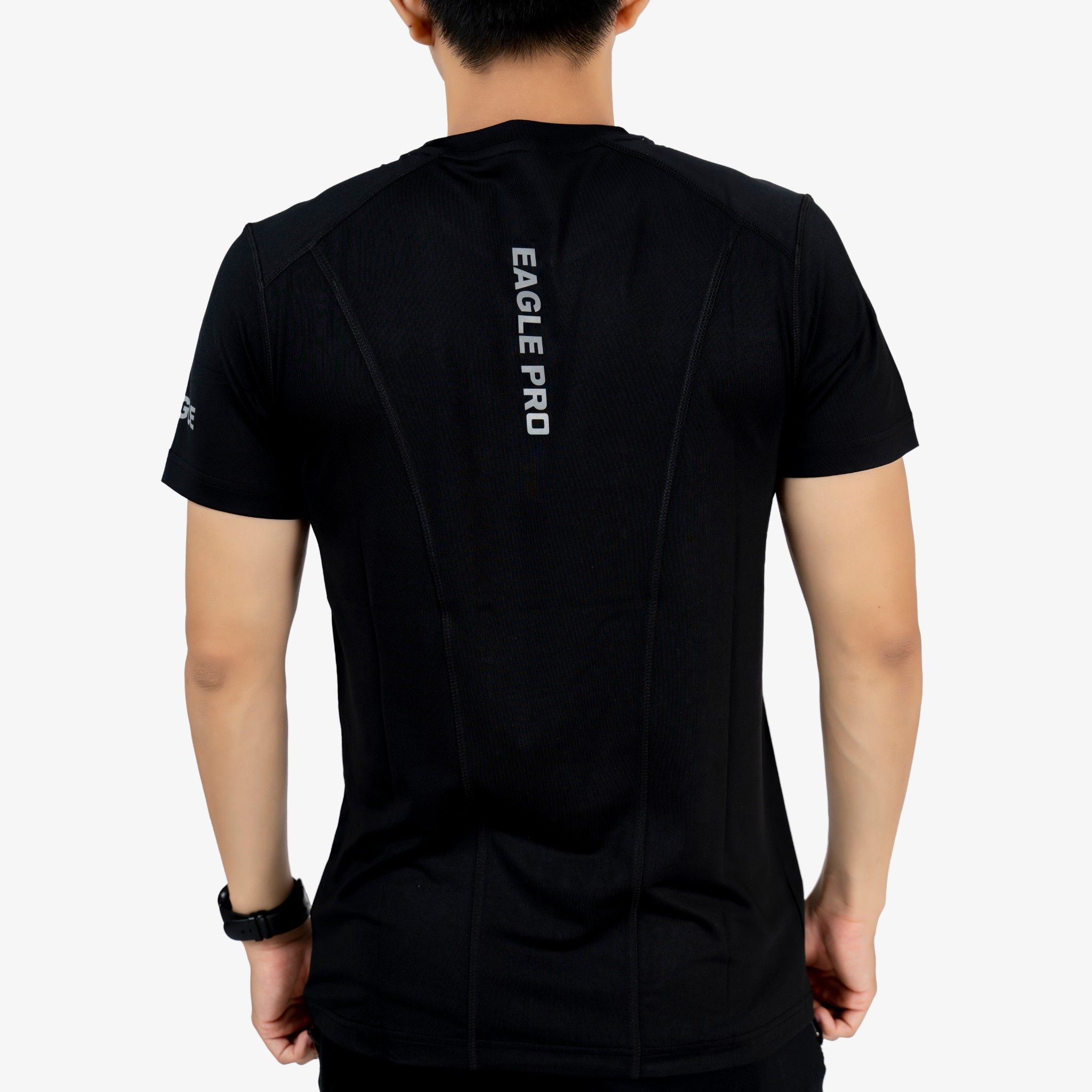 Áo nam Eagle Pro in lưng - Đen