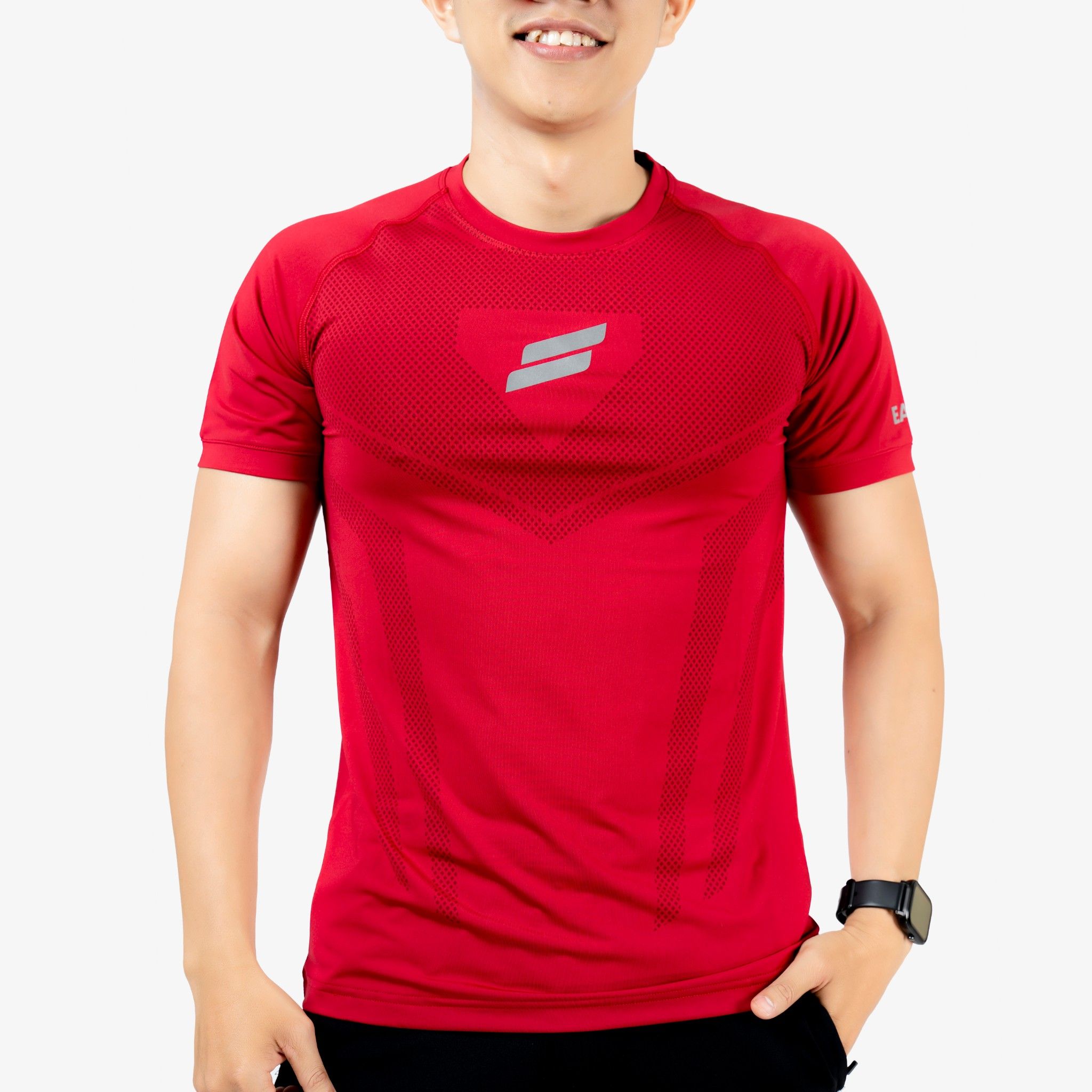 Áo nam Eagle phối vân chìm - Đỏ