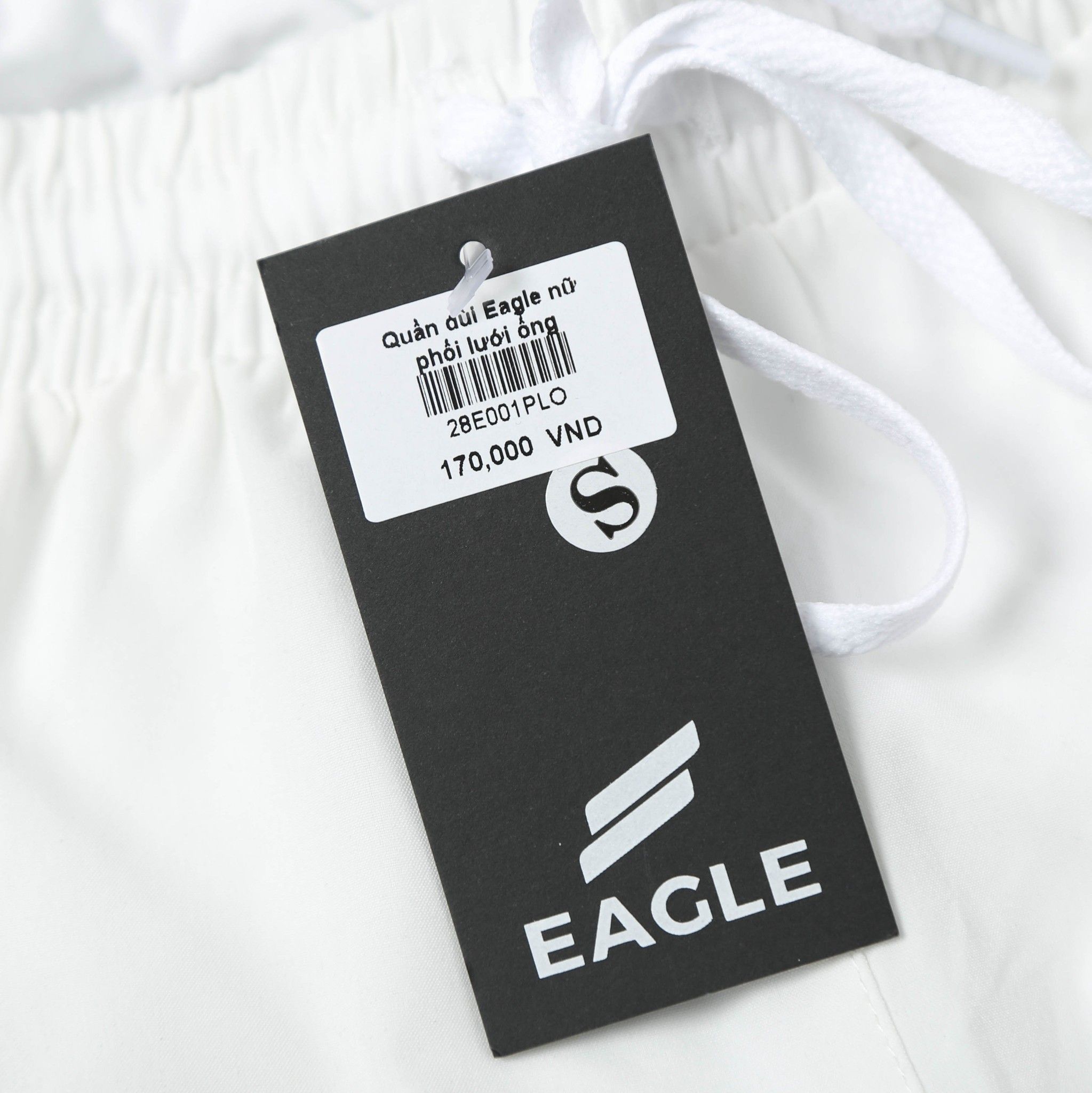 Quần đùi Eagle nữ phối lưới ống - Trắng