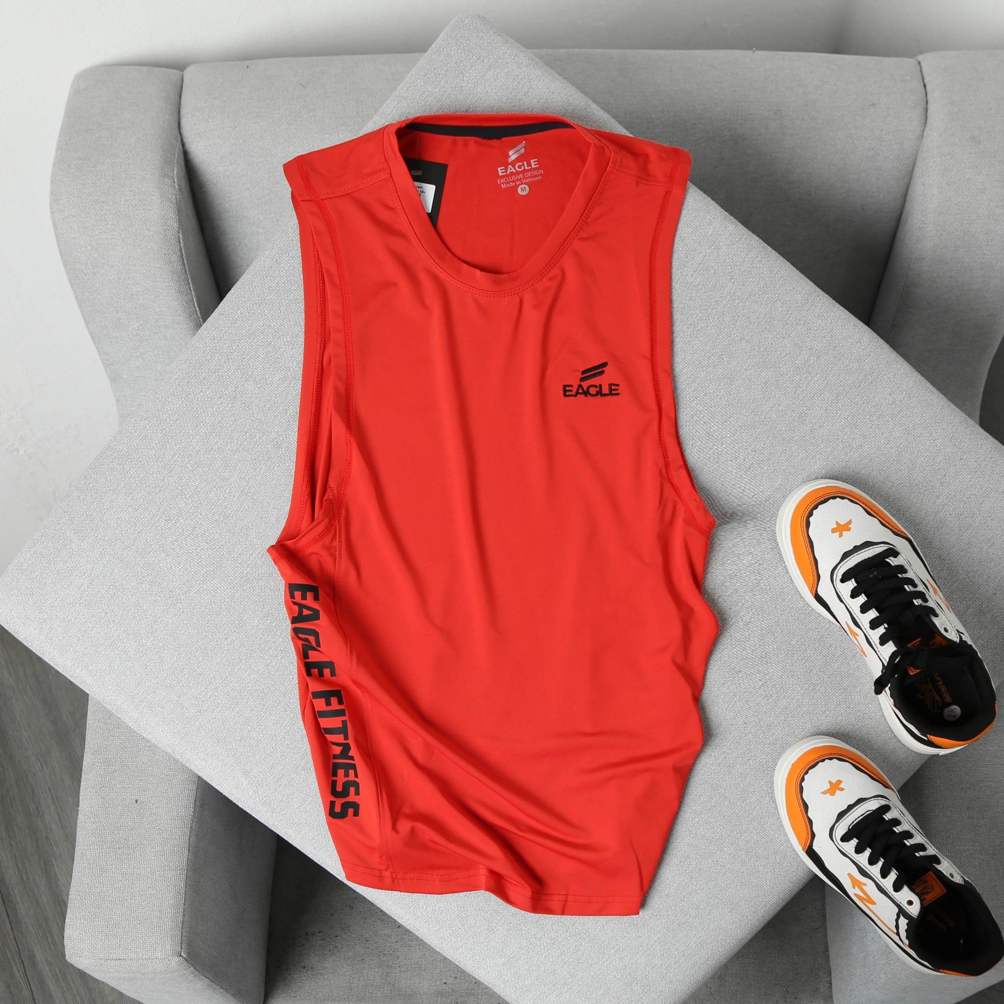 Áo tanktop nam Eagle Fitness lai bầu
