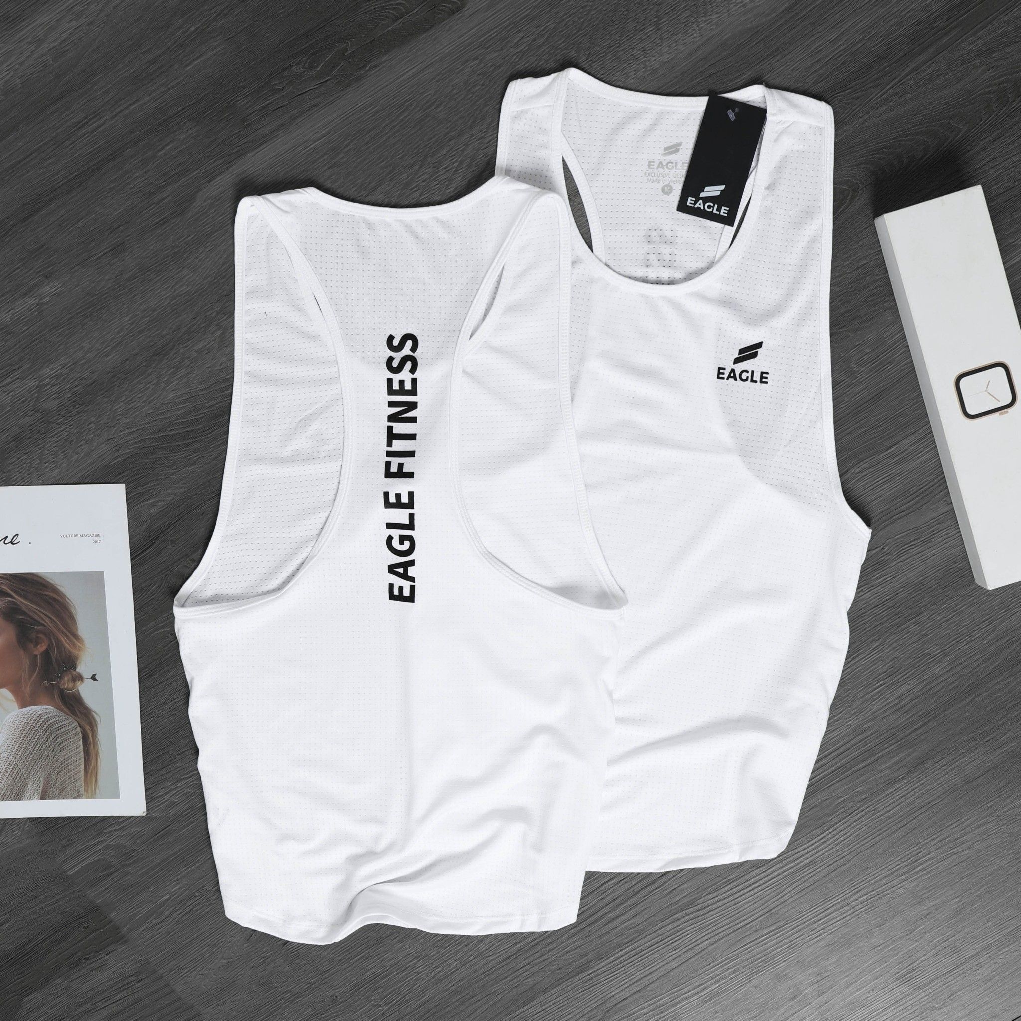 Áo tanktop nữ Eagle Fitness in lưng