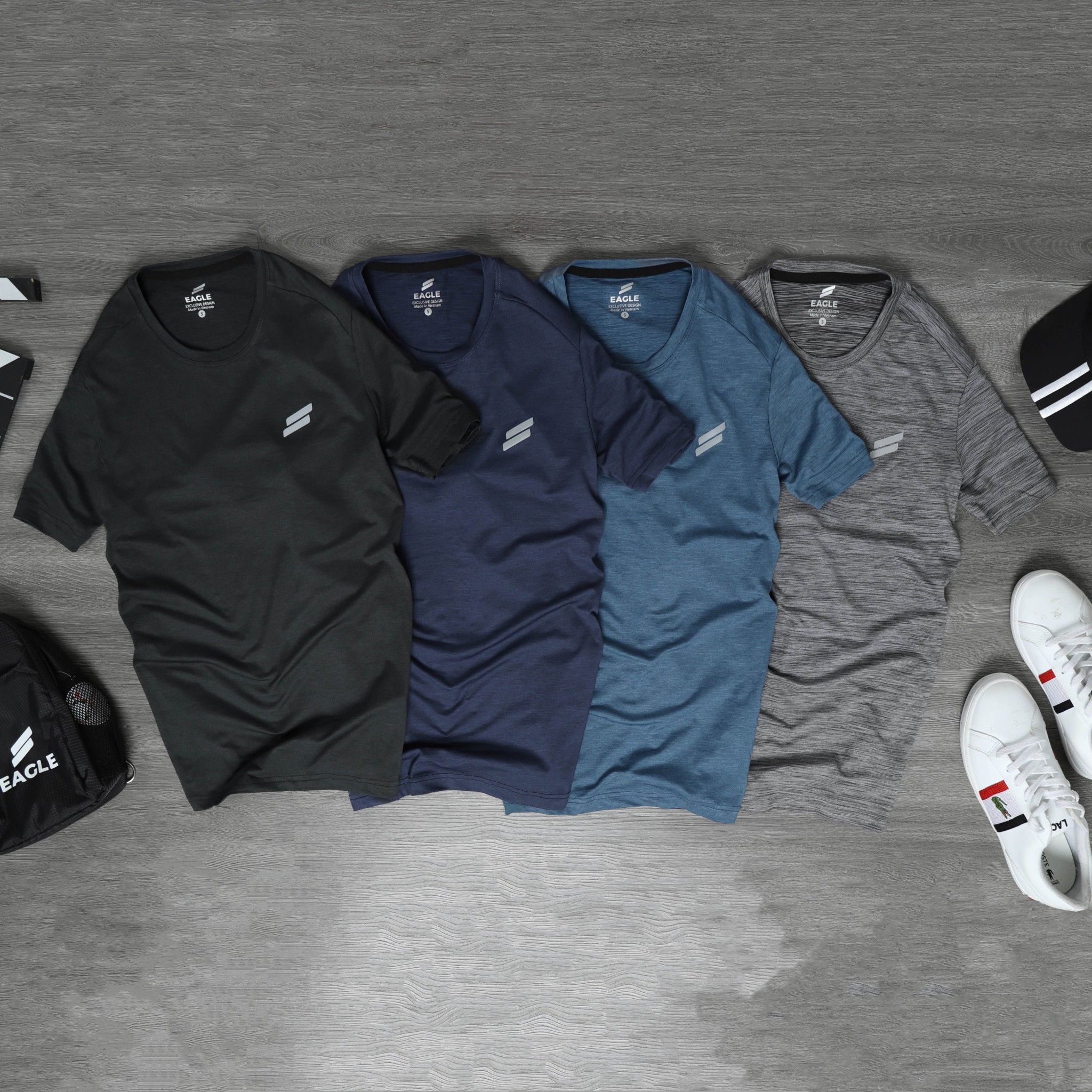 Áo nam Eagle sport xược - Đen