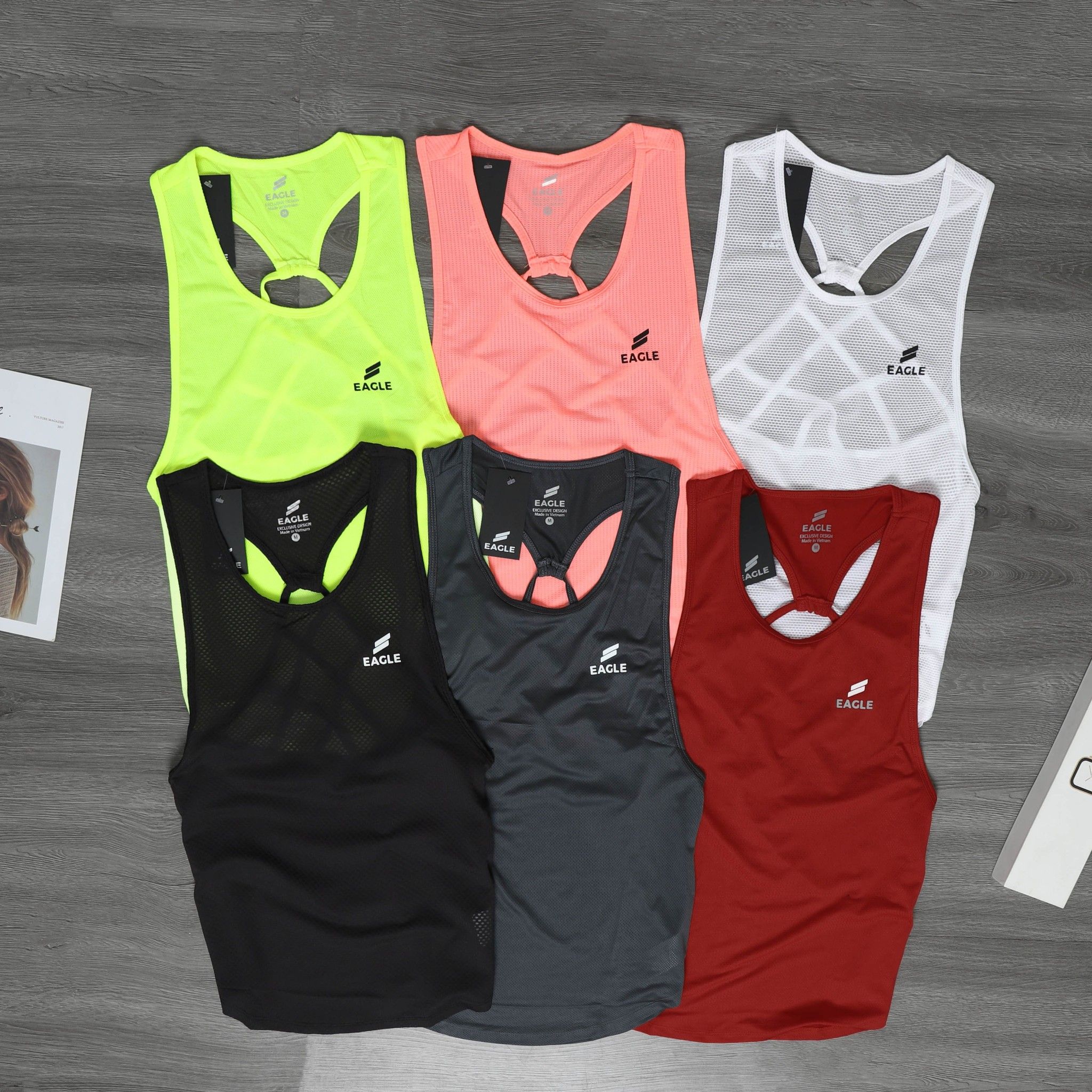 Áo Tank top nữ Eagle dây lưng - Vàng Dạ Quang
