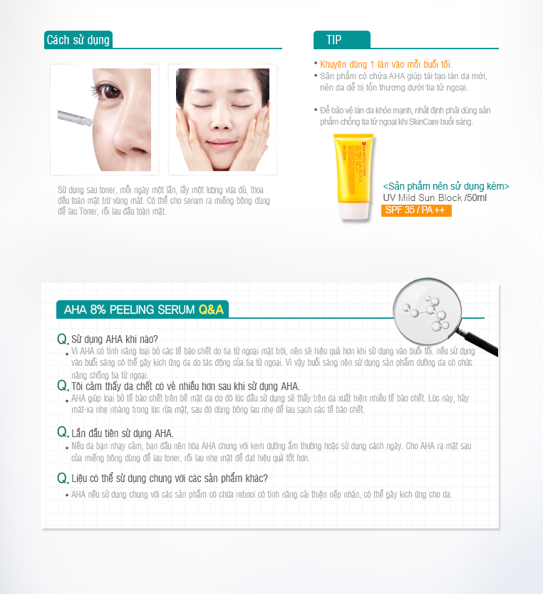 Serum tái tạo da Mizon AHA 8% Peeling Serum