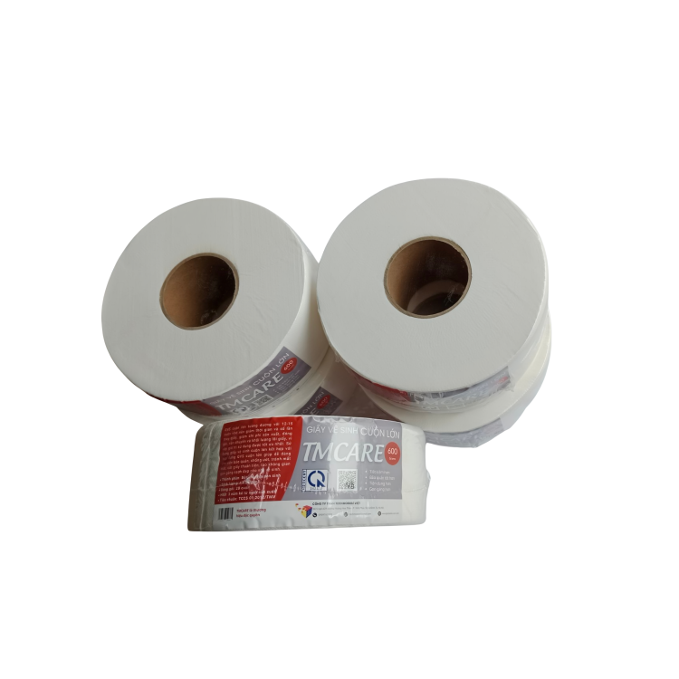 COMBO 10 cuộn giấy vệ sinh công nghiệp TMCARE Đỏ 700gr