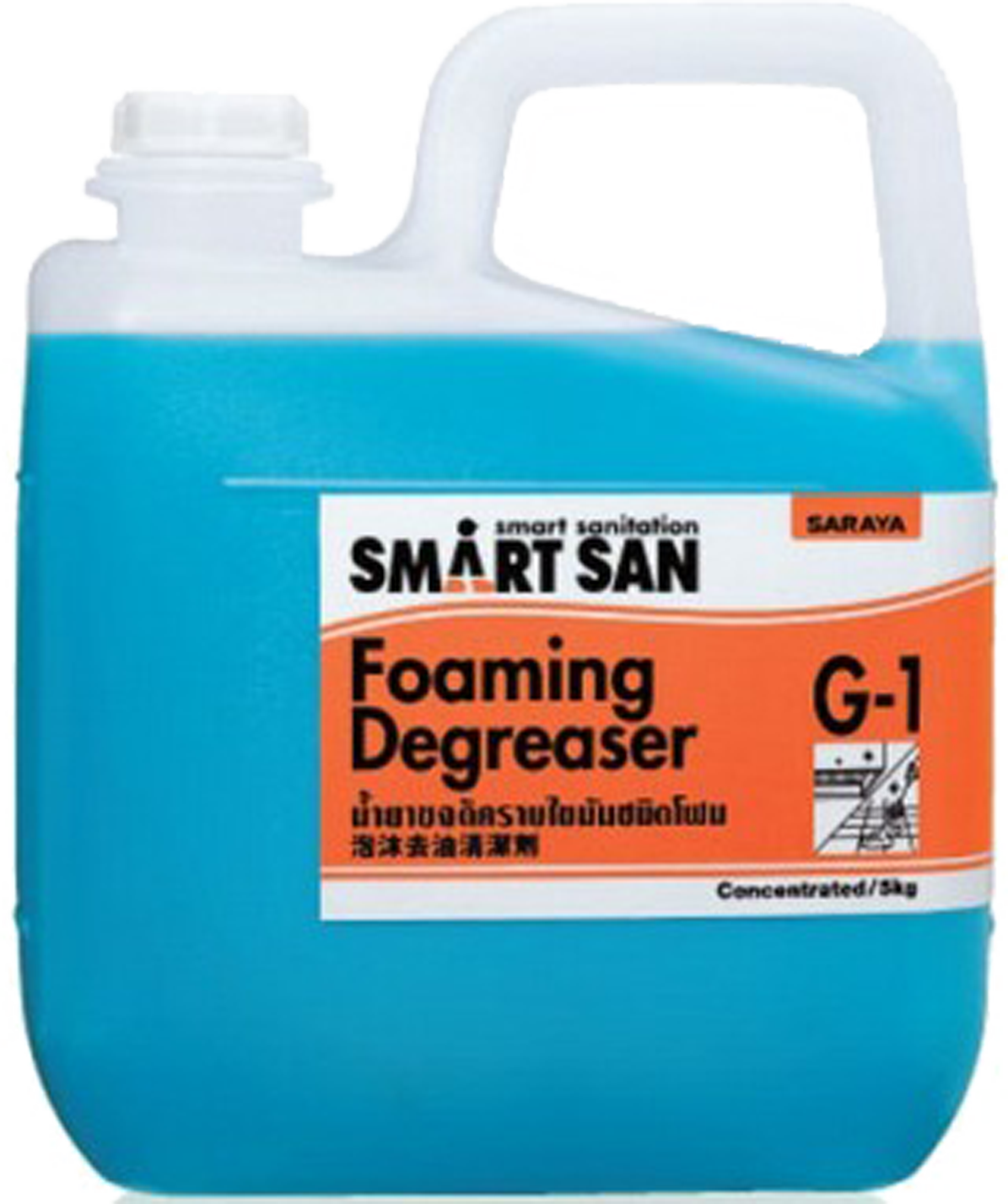 Dung dịch tẩy dầu mỡ hãng SARAYA NHẬT BẢN mã G-1 can 5Kg