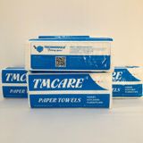 


																	 Khăn giấy lau tay đa năng TMCARE Premium Xanh, 100% bột giấy nguyên sinh - 100 tờ - vệ sinh sau và trong bữa ăn - 10 gói 