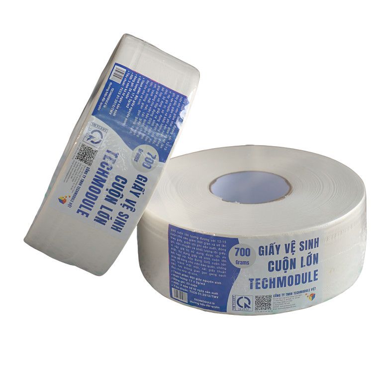 Combo 10 cuộn giấy vệ sinh công nghiệp TECHMOUDLE 3 lớp 700g