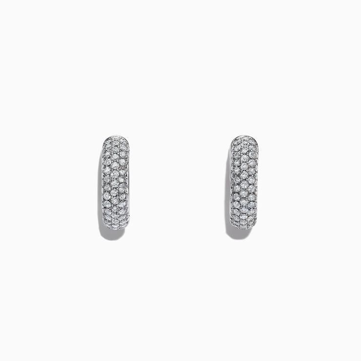 Diamond Huggie Hoop Earrings