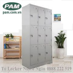 Tủ locker 9 ngăn 3 tầng 3 khoang