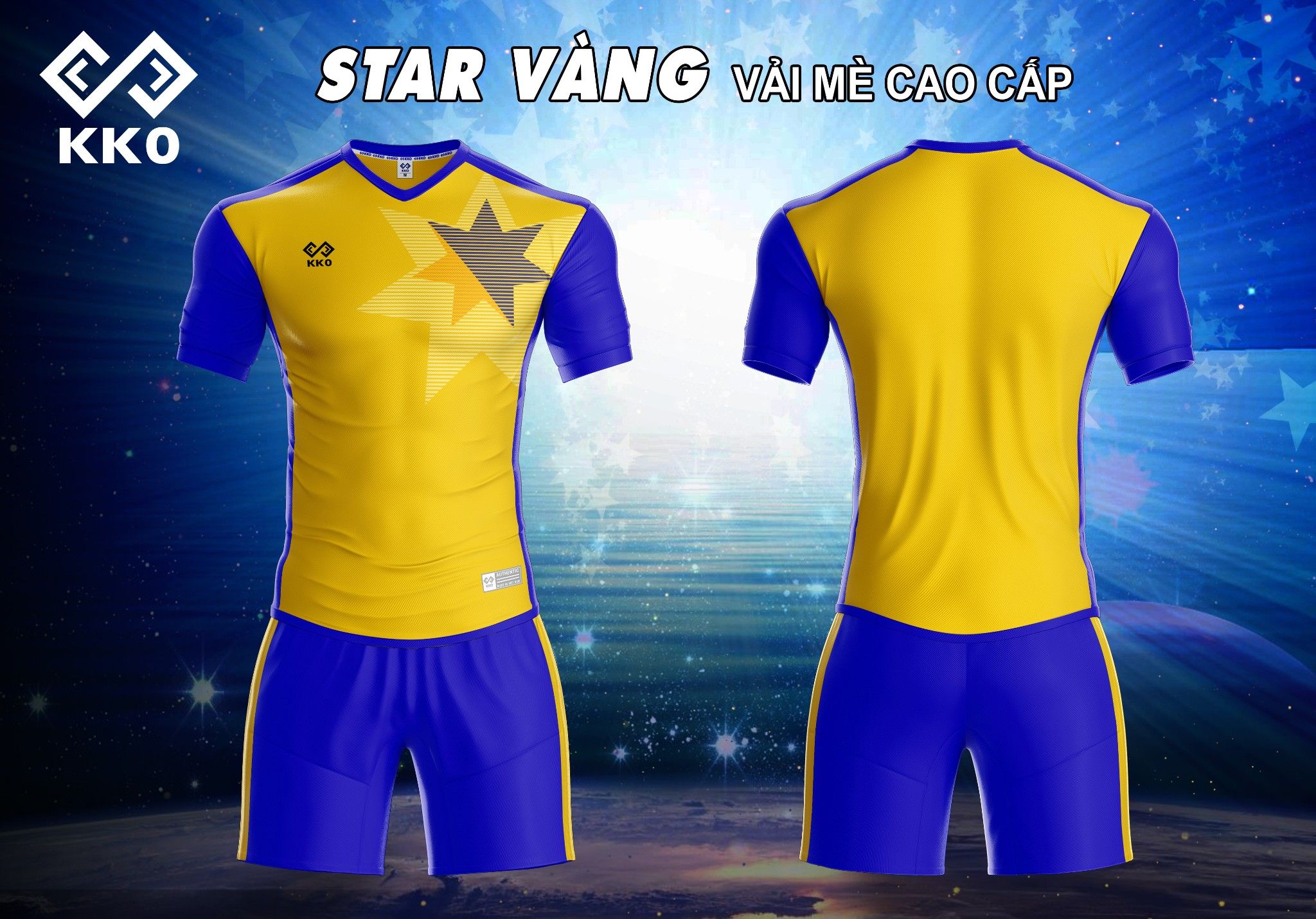 Áo Đấu Star Vàng - Xanh Bích