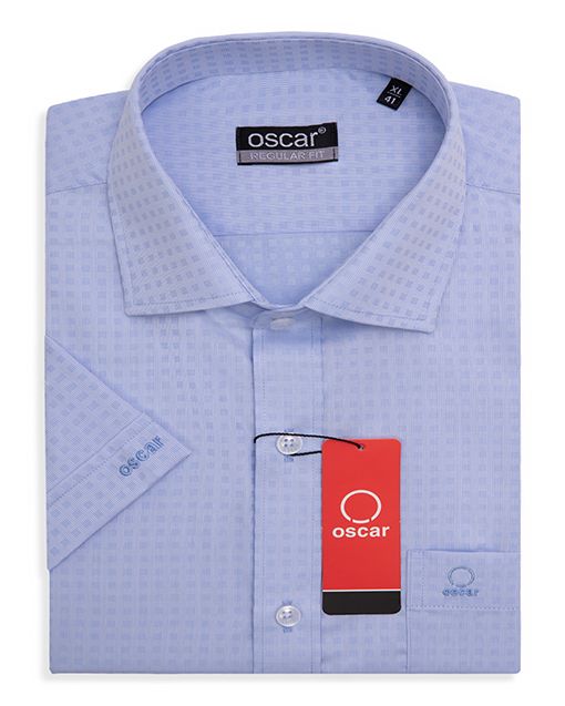 Áo sơ mi nam Oscar tay ngắn OCMSCSDBLU010