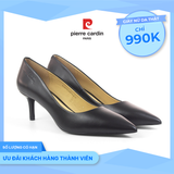 Giày Nữ Cao Gót Mũi Nhọn Da Thật Pierre Cardin - PCMFWLH 241 (+6cm)