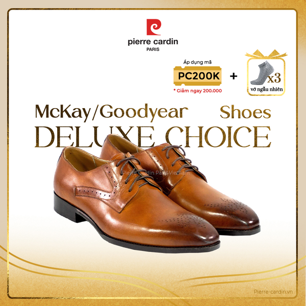 [BROGUE] Giày Derby Đế Da Pierre Cardin - PCMFWLG 349