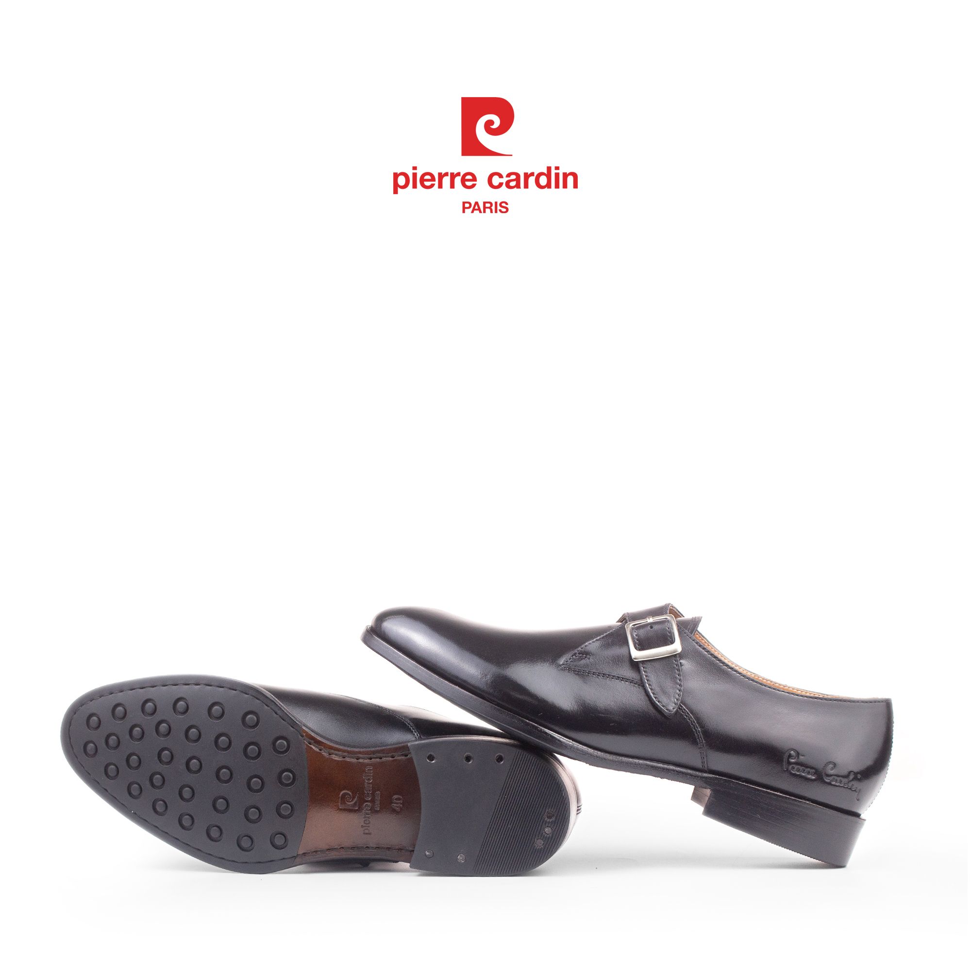 Pierre Cadin Paris Vietnam: Giày Single Monkstrap Cao Cấp Pierre Cardin - PCMFWLH 367 (BLACK)