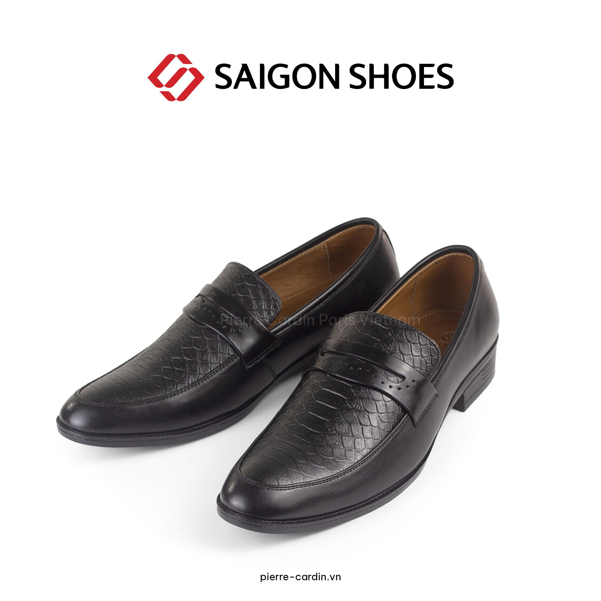 Pierre Cardin Paris Vietnam: Giày Lười Saigon Shoes - SGMFWLH 003 (BLACK)