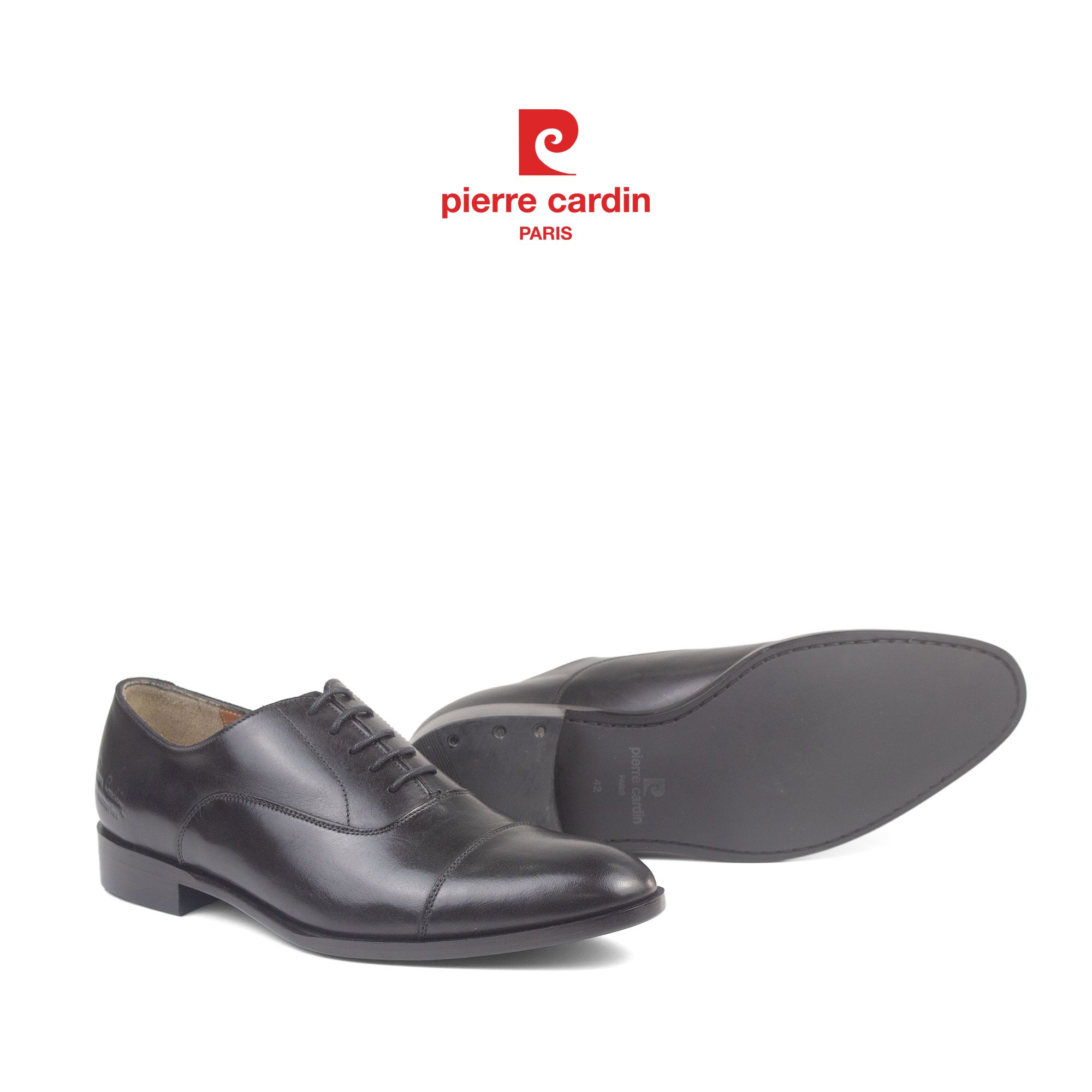 Pierre Cardin Paris Vietnam: Giày Cap-toe Oxford Cao Cấp Pierre Cardin - PCMFWLF 402 (BLACK)