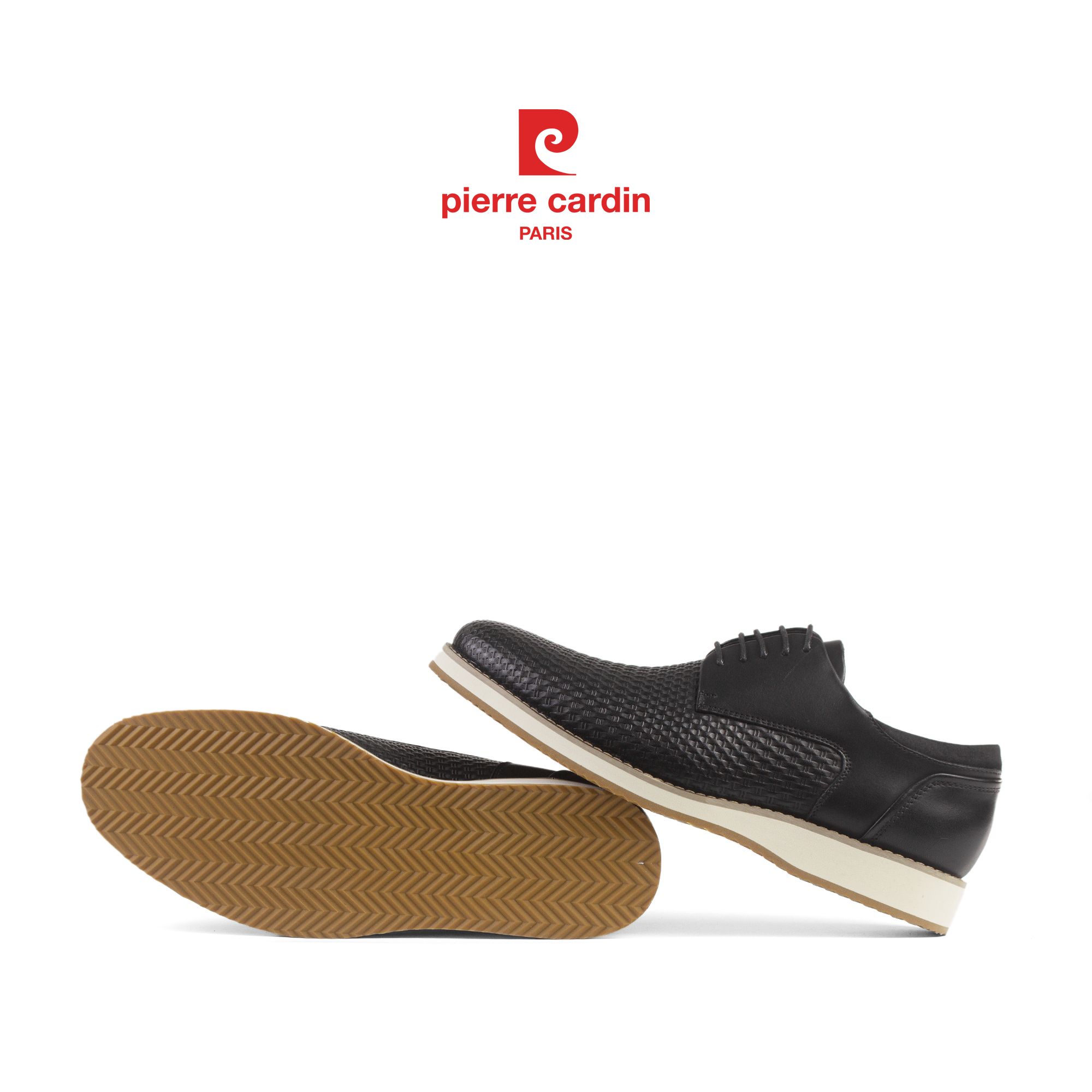 Pierre Cardin Paris Vietnam: Giày Plain-toe Derby Pierre Cardin - PCMFWLH 789 (BLACK)