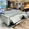 Sofa Thư Giãn Da Bò Chỉnh Điện 2m7 YB902B - 8029 Light Grey Alila