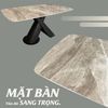 Bộ Bàn Ăn Mặt Đá Marble Cao Cấp 1m6 Xanh Ý A-013 - Ghế Ăn Bọc Da Cao Cấp 2096 Alila