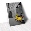 Tranh Vespa Cổ Trắng Đen Vàng (40x60cm - 50x75cm - 60x90cm)