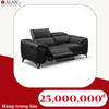 Sofa Băng 2 Da Bò Thư Giãn Chỉnh Điện Màu Đen