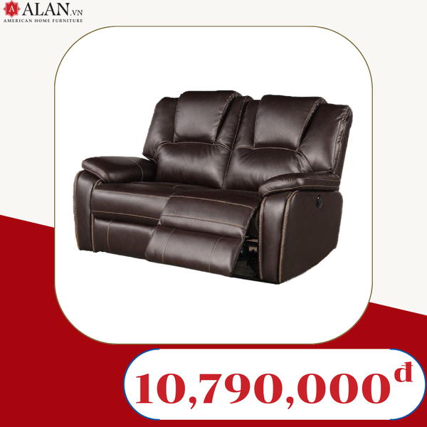 Sofa Băng 2 Thư Giãn Chỉnh Điện Màu Nâu Socola