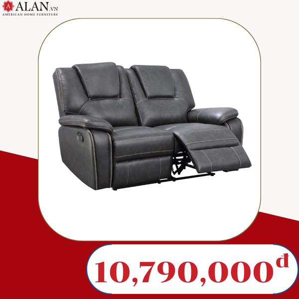 Sofa Băng 2 Thư Giãn Chỉnh Điện Màu Xám Đậm