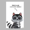 Tranh Canvas Cute Raccoon Alila (60x90cm)