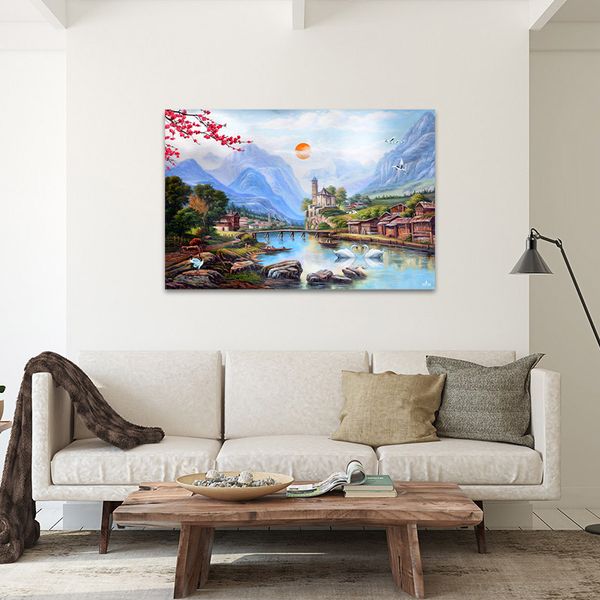 Tranh Canvas Hồ Thiên Nga Alila (60x90cm)