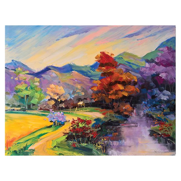 Tranh Sáng Tác - Bản Gốc - Tranh Sơn Dầu Mai Châu (68x89cm)