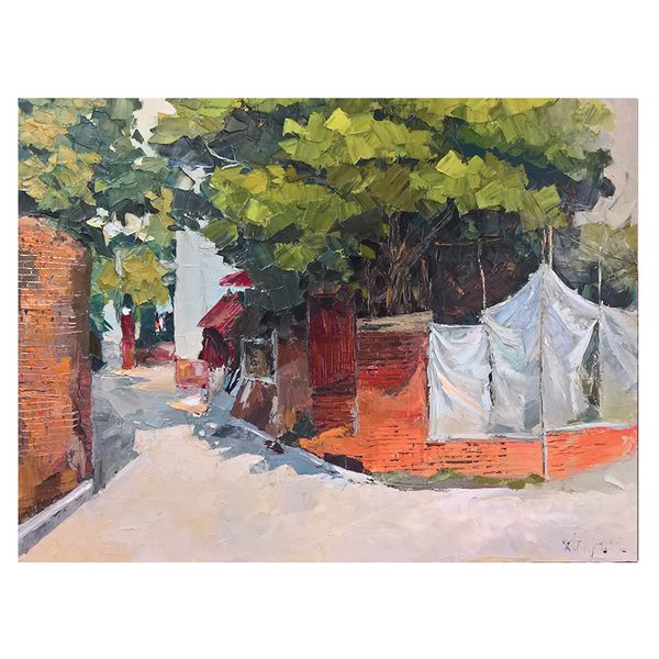 Tranh Sáng Tác - Bản Gốc - Tranh Sơn Dầu Nắng Lên (60x80cm)