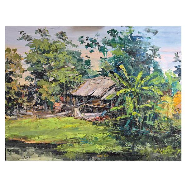 Tranh Sáng Tác - Bản Gốc - Tranh Sơn Dầu Nhạt Nắng (60x80cm)