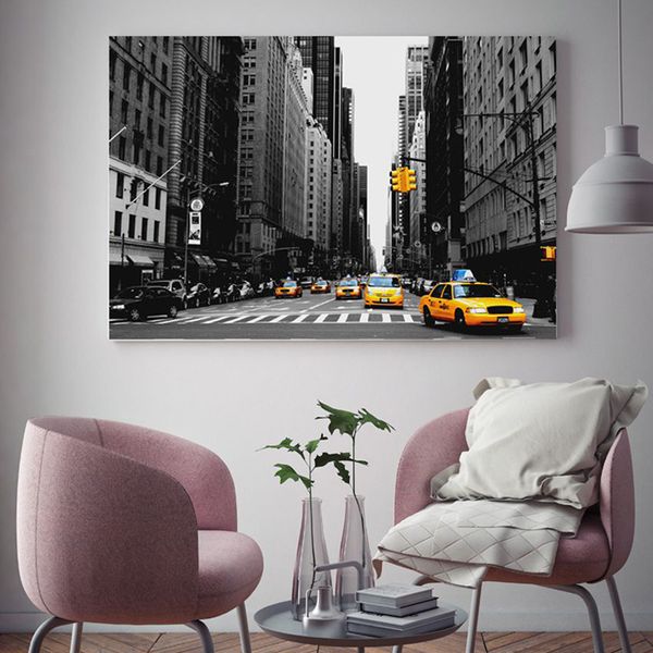 Tranh Canvas Xe Taxi Newyork (40x60cm x 50x75cm)