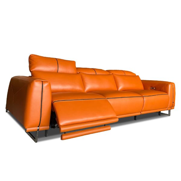 Sofa Thư Giãn Da Bò Chỉnh Điện 2m7 1936 - BN45 Orange Alila